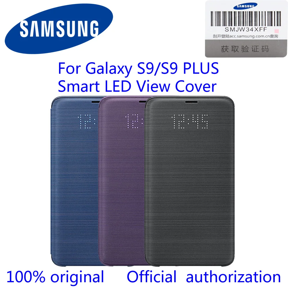 

For Samsung Galaxy S9 LED Smart VIEW Cover Wallet Flip Case Original Samsung S9 LED Smart Leather Case