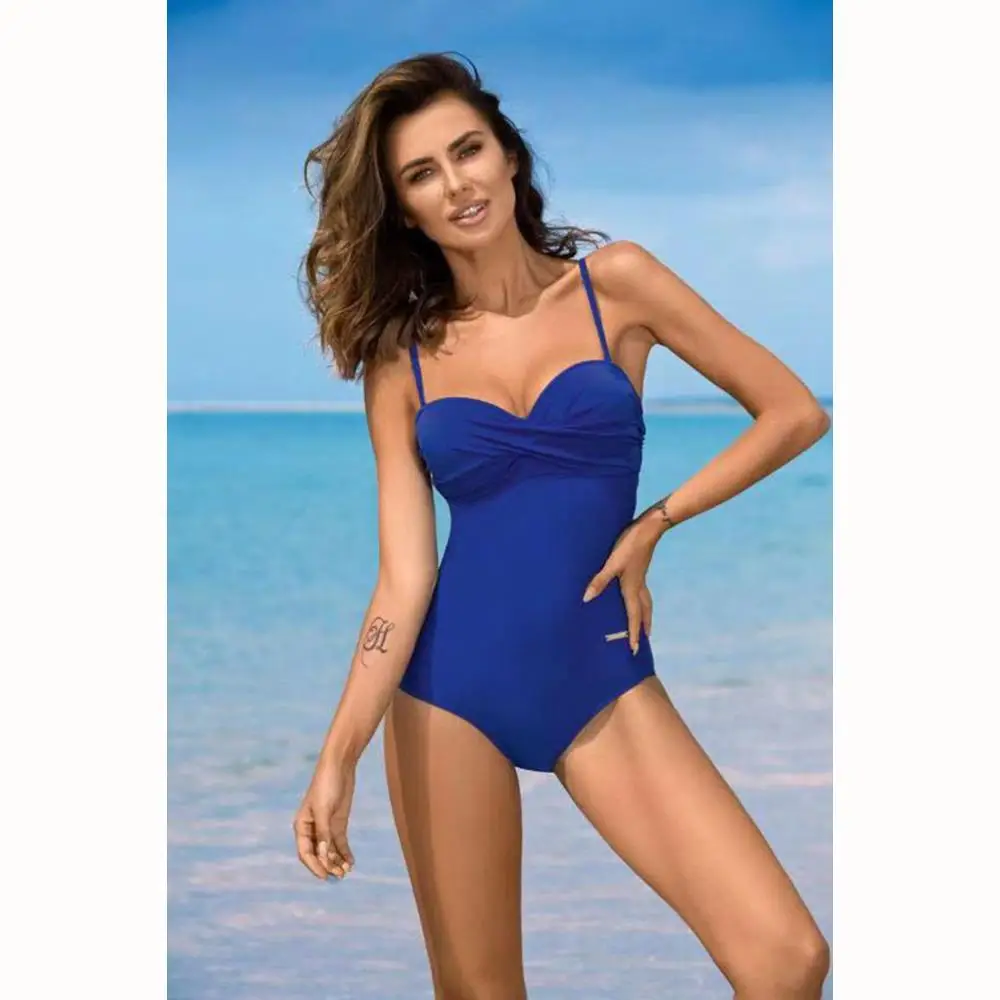 Новинка 2019 сексуальный цельный женский купальник закрытый бикини пуш ап на