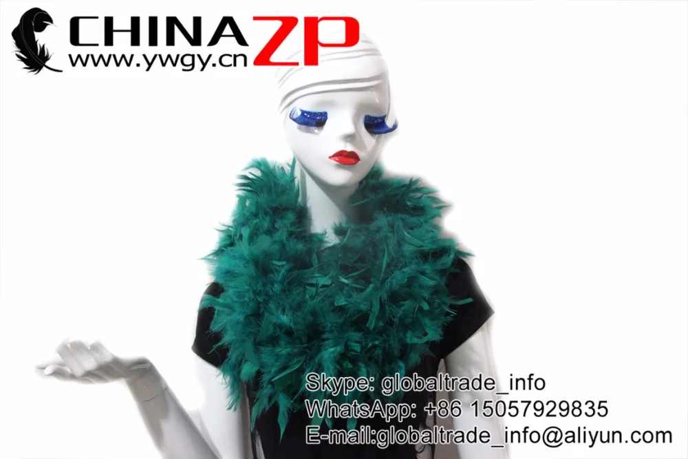 Wholesale in CHINAZP Factory 10yards/lot 80G/Piece Top Quality Dyed hunter Green Fluffy Turkey Chandelle Feather Boas | Дом и сад