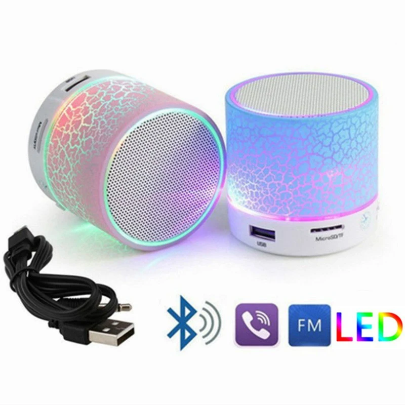 A9 Bluetooth динамик мини беспроводной громкий трещины светодиодный TF USB Сабвуфер s Mp3