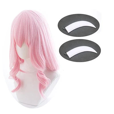 Wig with 2horns Аниме Tensei Shitara Slime Datta Ken Shuna Косплей Костюм волосы Япония аниме парики Длинные розовые волосы 80 см+ 1 пара рога головные уборы - Цвет: Wig with 2horns
