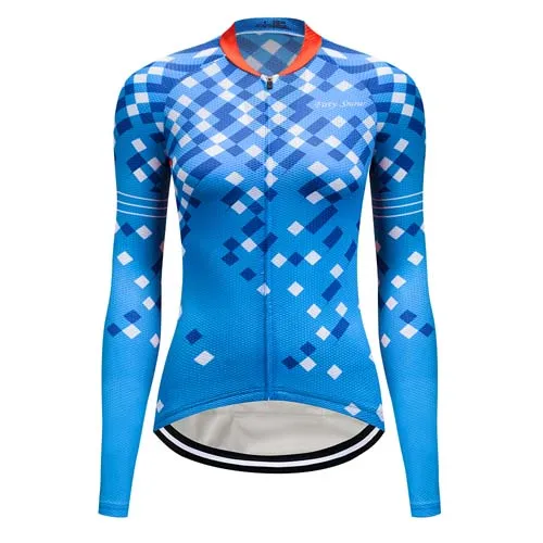 Only jersey 10 Зимняя одежда для велоспорта Женская термальный флисовый дорожный трикотажный комплект для велоспорта велосипед для девочки одежда Pro костюм спортивная одежда комплект длинное платье - Цвет: Only jersey 10