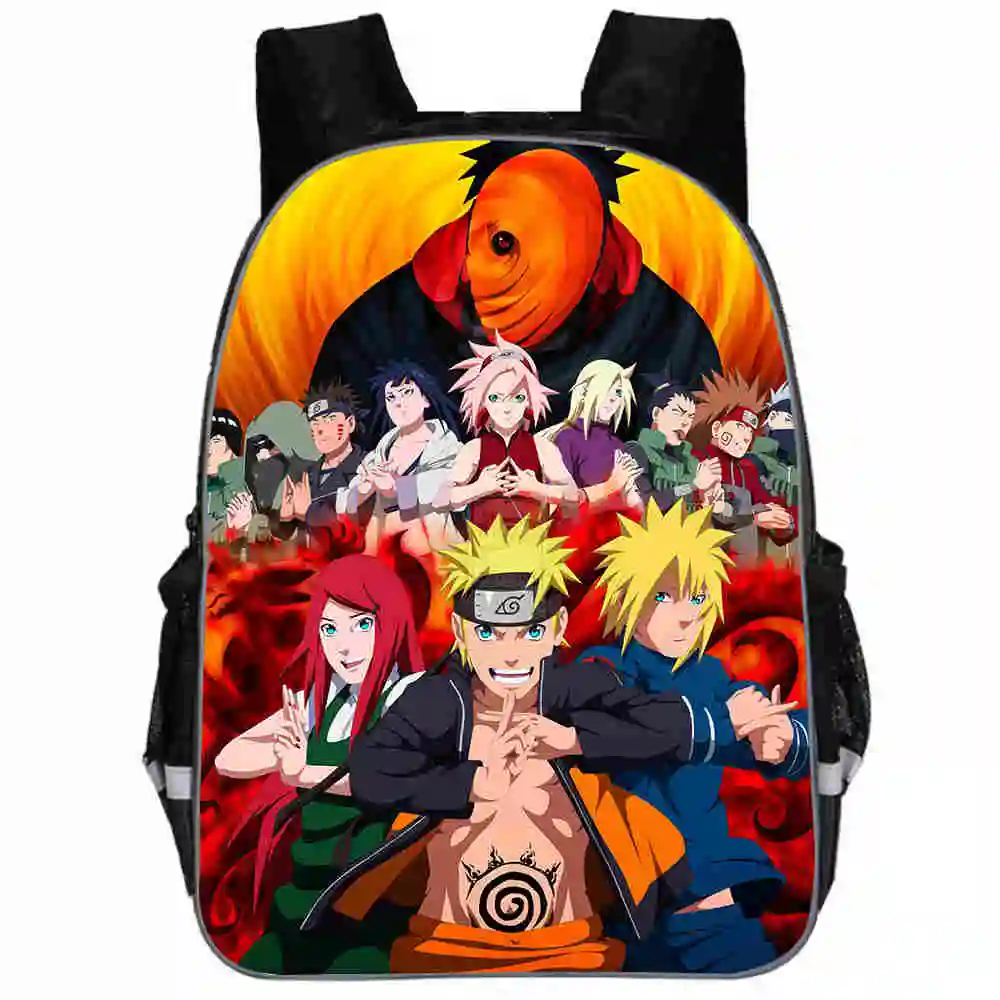 Наруто рюкзак Uchiha SASUKE uzumaki для подростков мальчиков девочек малышей животных детей школьные сумки для книг мужчин женщин Рок Mochila Bolsa - Цвет: AC