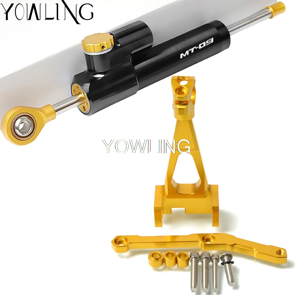 M MT-09 Мотоцикл амортизатор рулевого механизма cnc для Yamaha MT 09 MT09 MT-09 FZ-09 2013- Stabilizerlinear Обратный безопасности Управление кронштейн MT09 - Цвет: M MT-09