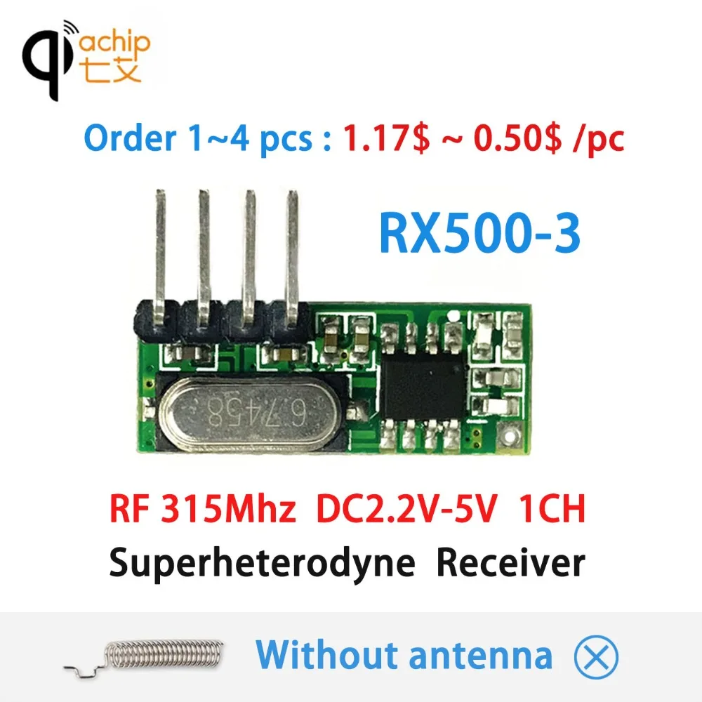 QIACHIP RF 315 мгц приемник беспроводное реле Супергетеродинный ASK/OOK модуль DC 1CH к MCU