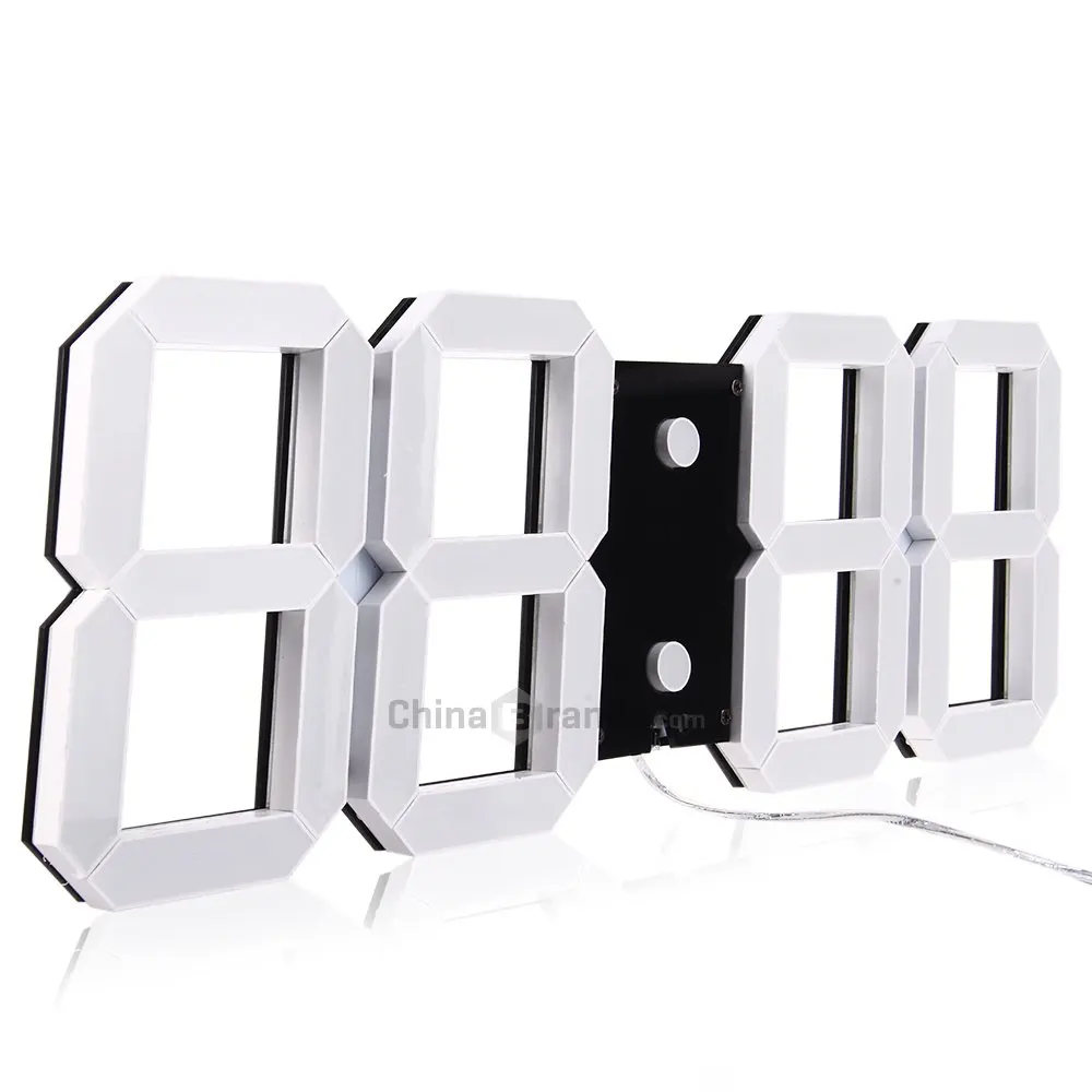 Оригинальные многофункциональные большие светодиодные цифровые настенные часы