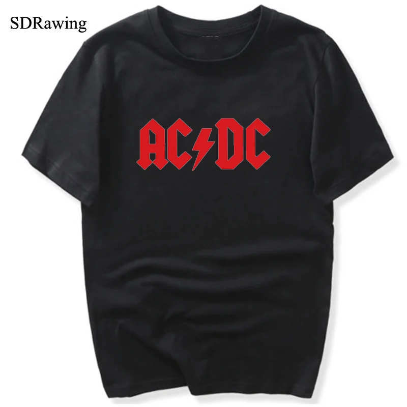 SDRawing AC DC Bell футболки с принтом черепа футболка коротким рукавом женская летние