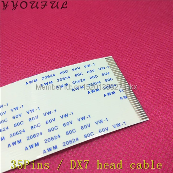 16X прочный DX7 головка кабеля 35 контактов для Широкоформатного Принтера Allwin Zhongye Xuli
