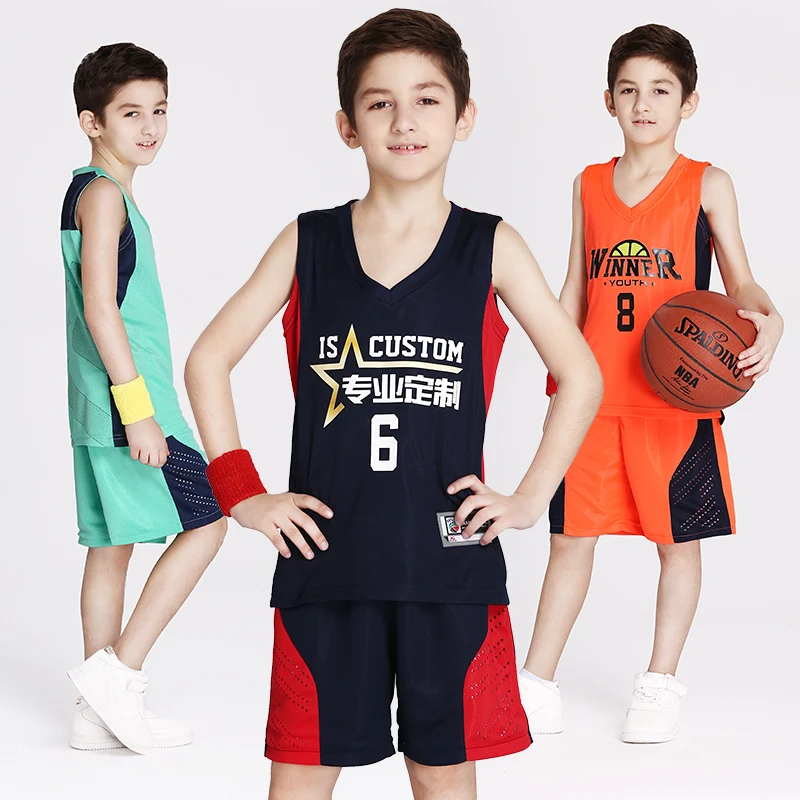 Детский баскетбольный костюм из джерси и шорт 10 цветов индивидуальный логотип с