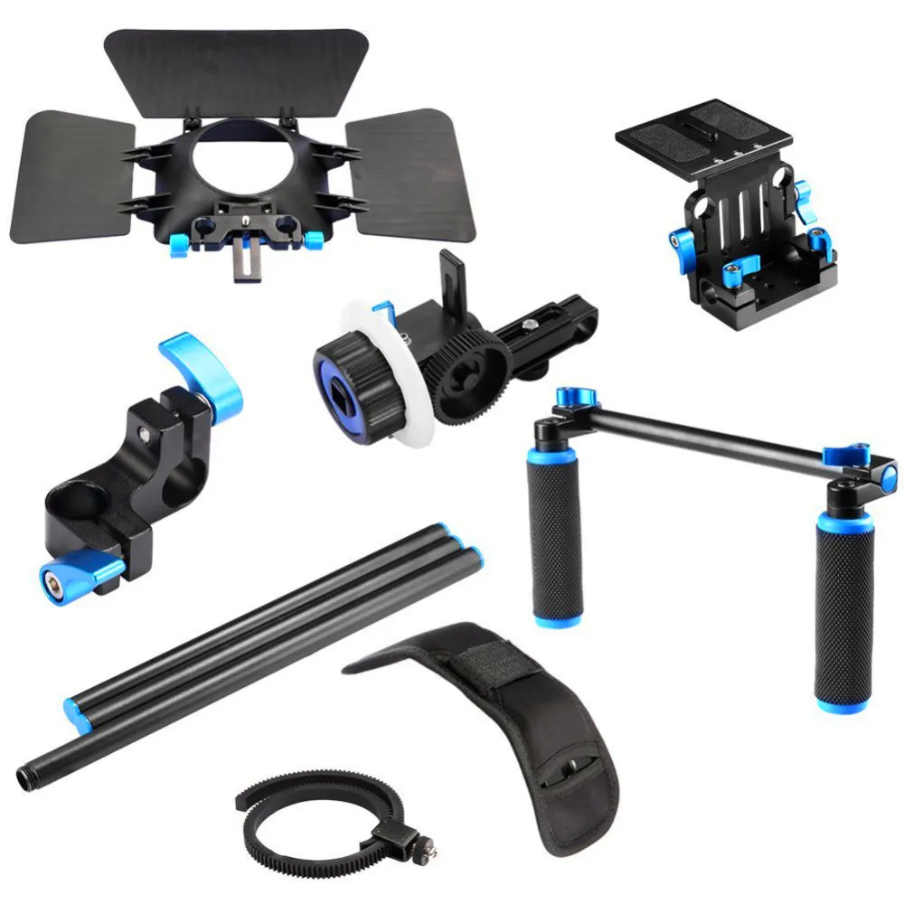 3in1 профессиональных DSLR Камера Rig плечевая стабилизатор системы Kit+ Приборы непрерывного изменения фокусировки камеры+ Matte Box для Canon Nikon Sony Камера camcor