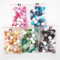 chengkai 50pcs 16mm 20mm round knitting cotton crochet wooden beads balls for diy decoration baby teether jewelry necklace toy