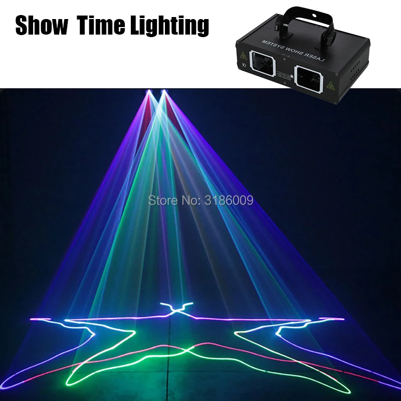 

Fast Delivery 2 Lens RGB Beam Scan dj Laser Disco Light DMX 512 Professional DJ Party Show Club Holiday Home Bar Stage Lighting