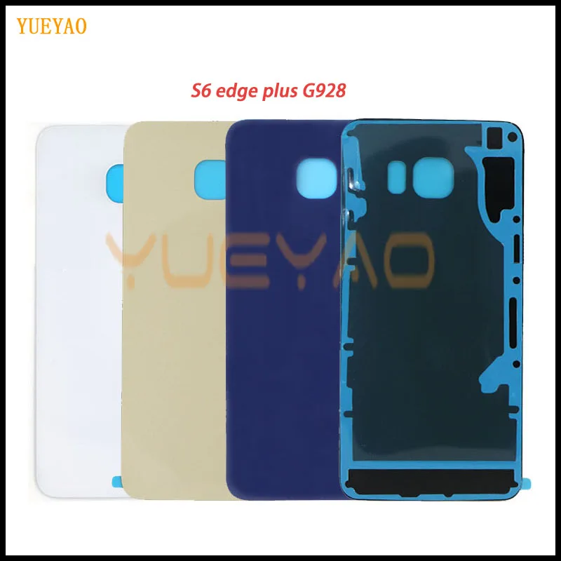 Стеклянная крышка для аккумулятора S6 Edge Plus G928 задняя батарейного отсека G925 чехол