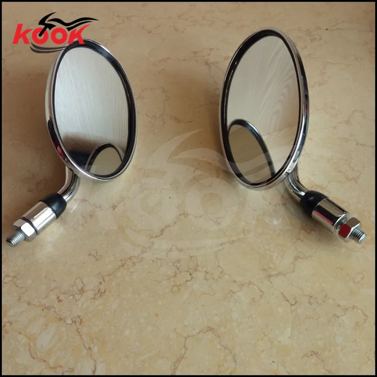 Хромированные мотоциклетные зеркала для Harley Davidson боковое зеркало заднего вида