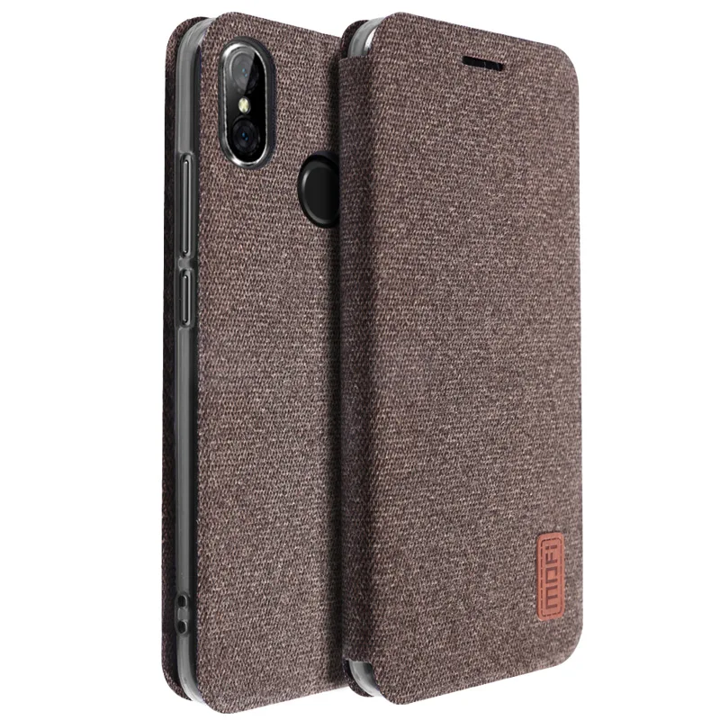coffee Чехол для Xiaomi Redmi S2, чехол для Redmi S2, откидная крышка, тканевый защитный силиконовый чехол для бизнеса, fundas MOFi, чехол для Redmi Y2 - Цвет: coffee