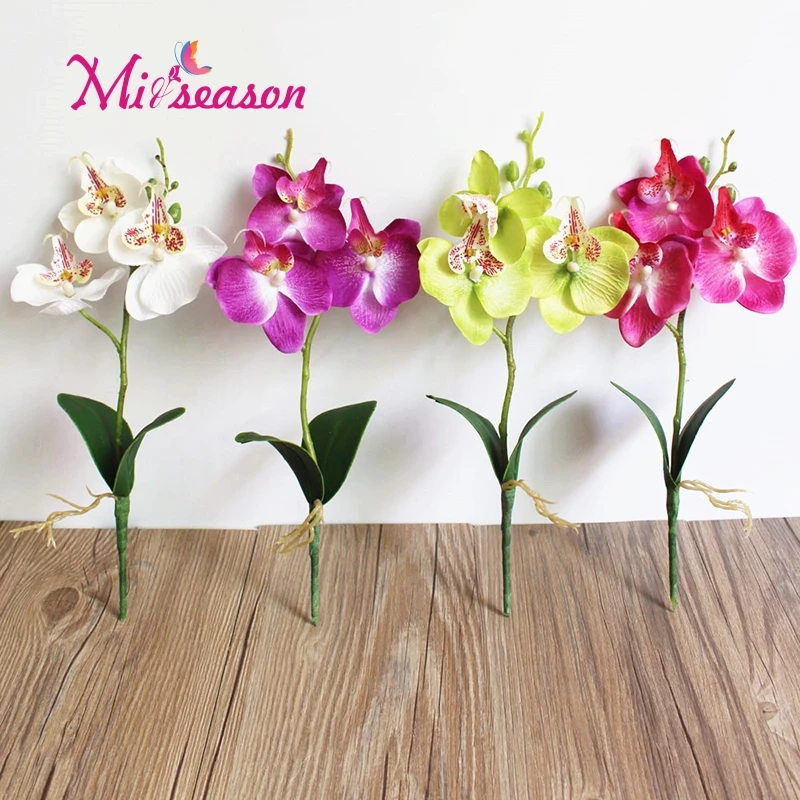 1 ветка искусственный цветочный букет фаленопсис свадебное украшение для