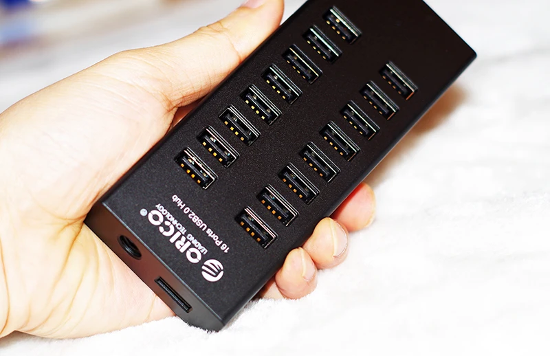 ORICO 16 портов Мульти USB 2,0 концентратор Высокоскоростной расширитель USB разветвитель с 12V2A адаптер питания 3.3Ft для Macbook Air ноутбук ПК