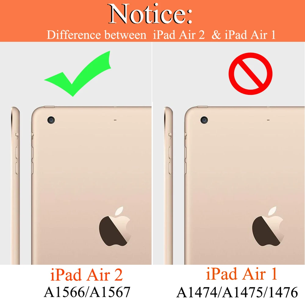 Чехол для iPad Air 2 A1566 A1567 цветная подсветка Беспроводная Bluetooth клавиатура чехол
