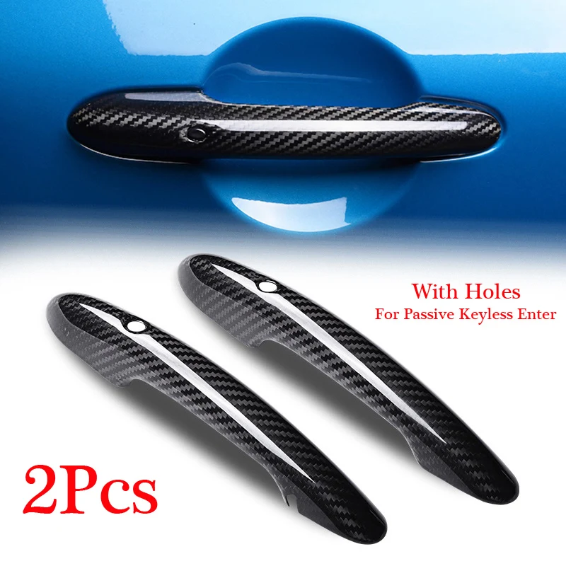 2 шт. автомобильный Стайлинг дверная ручка крышка наклейки аксессуары углеродное