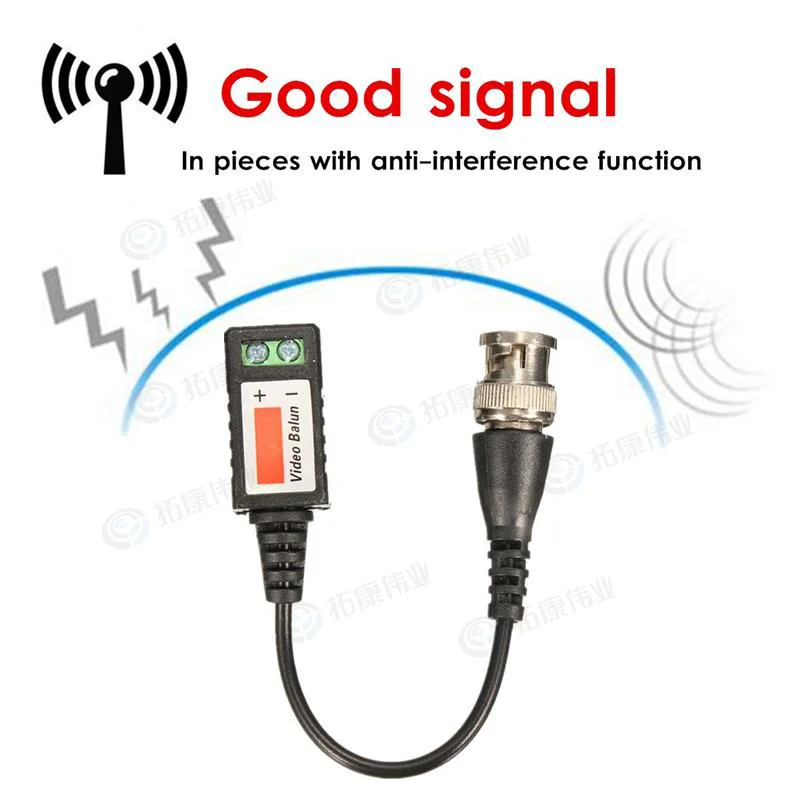 Пассивная камера видеонаблюдения Video Balun BNC коннектор коаксиальный