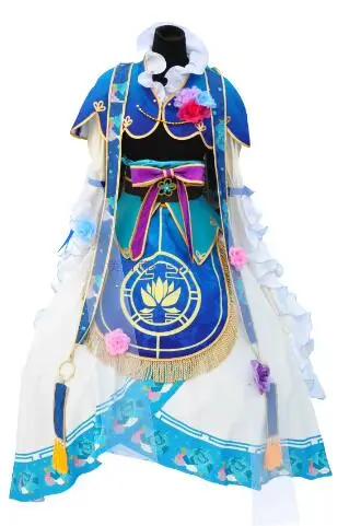 LoveLive! Эли аясе семь счастливых богов Пробуждение Косплей Костюм Хэллоуин платье+ аксессуары для волос+ корона+ обувь - Цвет: S