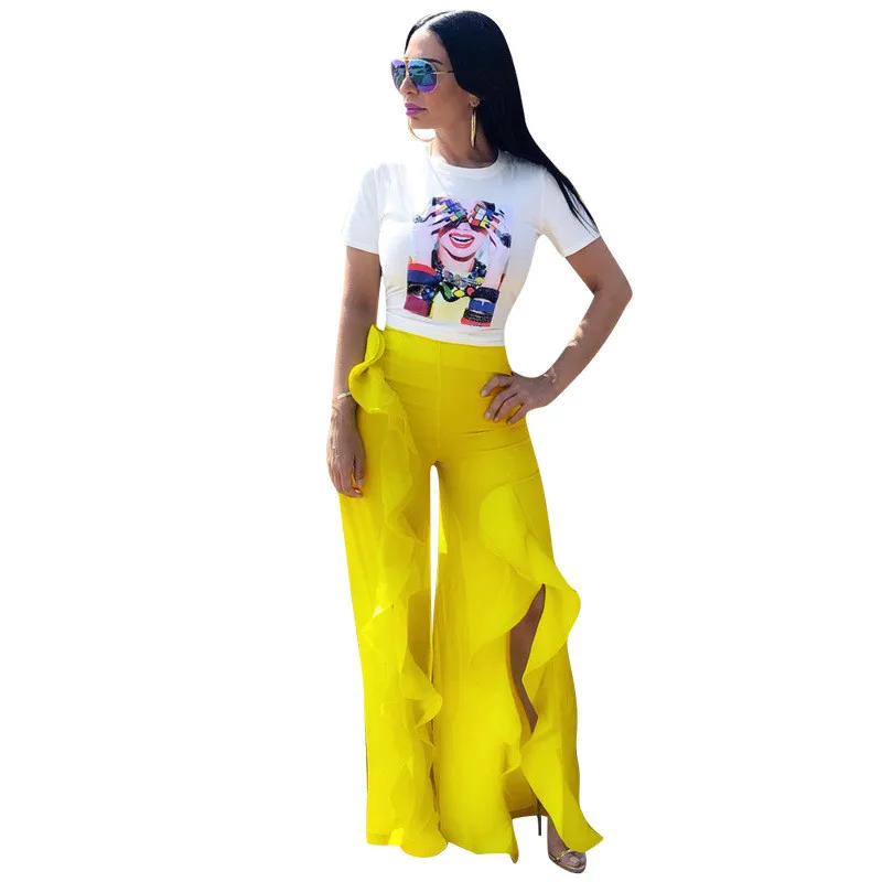 Женский летний комплект из двух предметов футболка с коротким рукавом и принтом