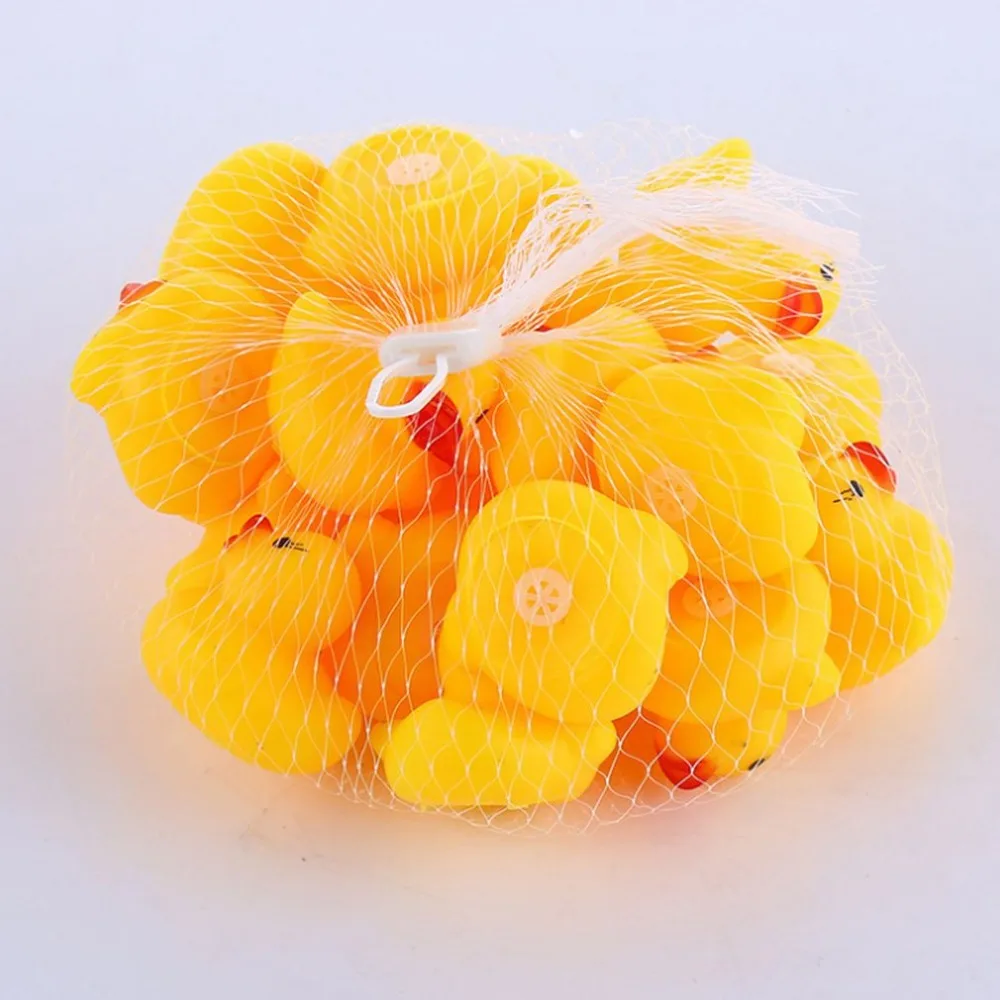 OCDAY 1 pc Squeaky Ducks Baby Bath Toys Kids children Game Toys Yellow Duck Duckie Taking Shower Water Toys Gift Drop shipping