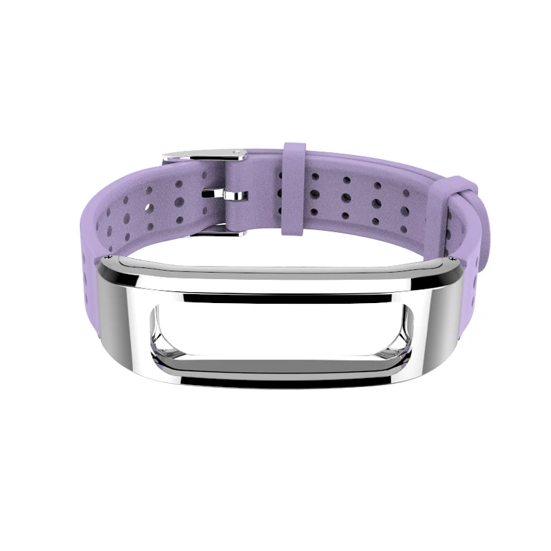 Light Purple Mijobs силиконовый ремешок для huawei Honor Band 4 Runnning Версия смарт-Браслет спортивный браслет Honor Band 4 ремешок для бега - Цвет: Light Purple