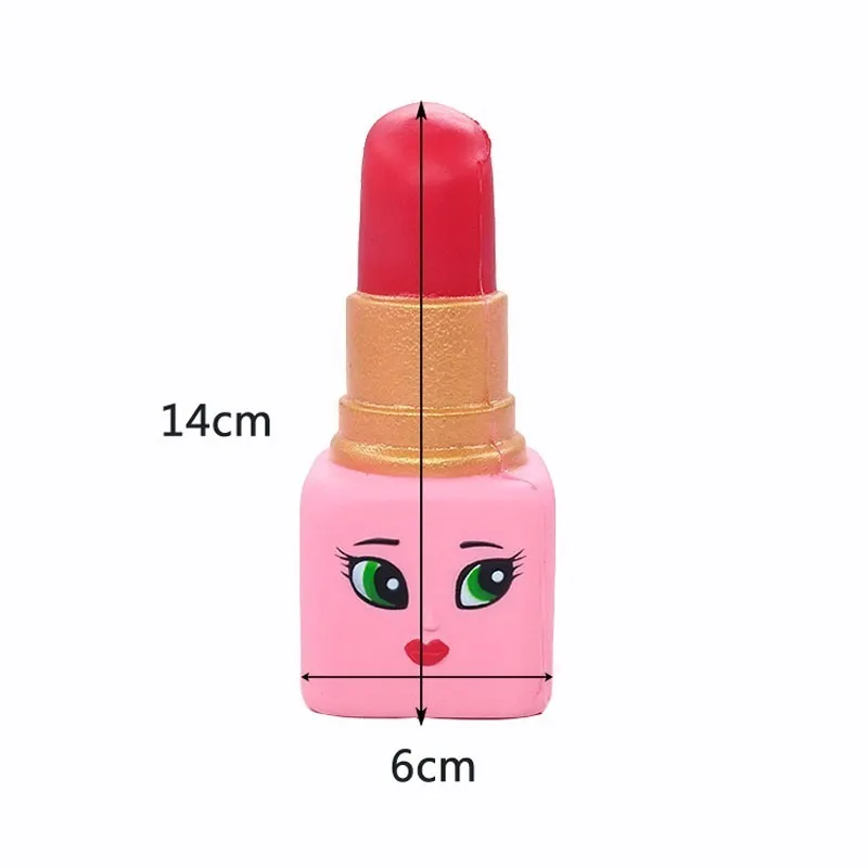 SWEES Jumbo Kawaii Squishy Creative Red Lipstick Rouge Slow Rising Antistress Squeeze Kids Toys Phone Strap Charm Dropshipping | Мобильные
