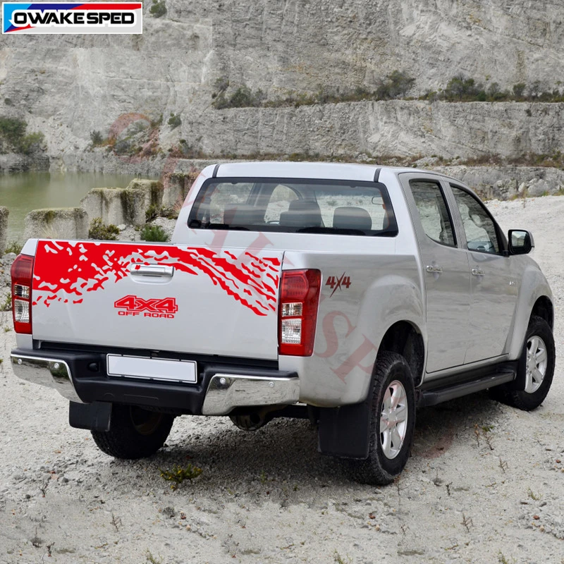 Задний багажник Декор Стикеры для ISUZU D-MAX 4x4 внедорожных виниловая наклейка пикап кузова Открытый водонепроницаемый наклейки
