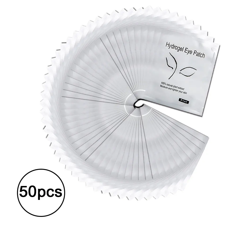 Silver 50pcs 10/20/50 пар Пластыри для наращивания ресниц кругов под глазами колодки Бумага патчи привитые глаз советы Стикеры обертывания инструменты для макияжа - Длина: Silver 50pcs