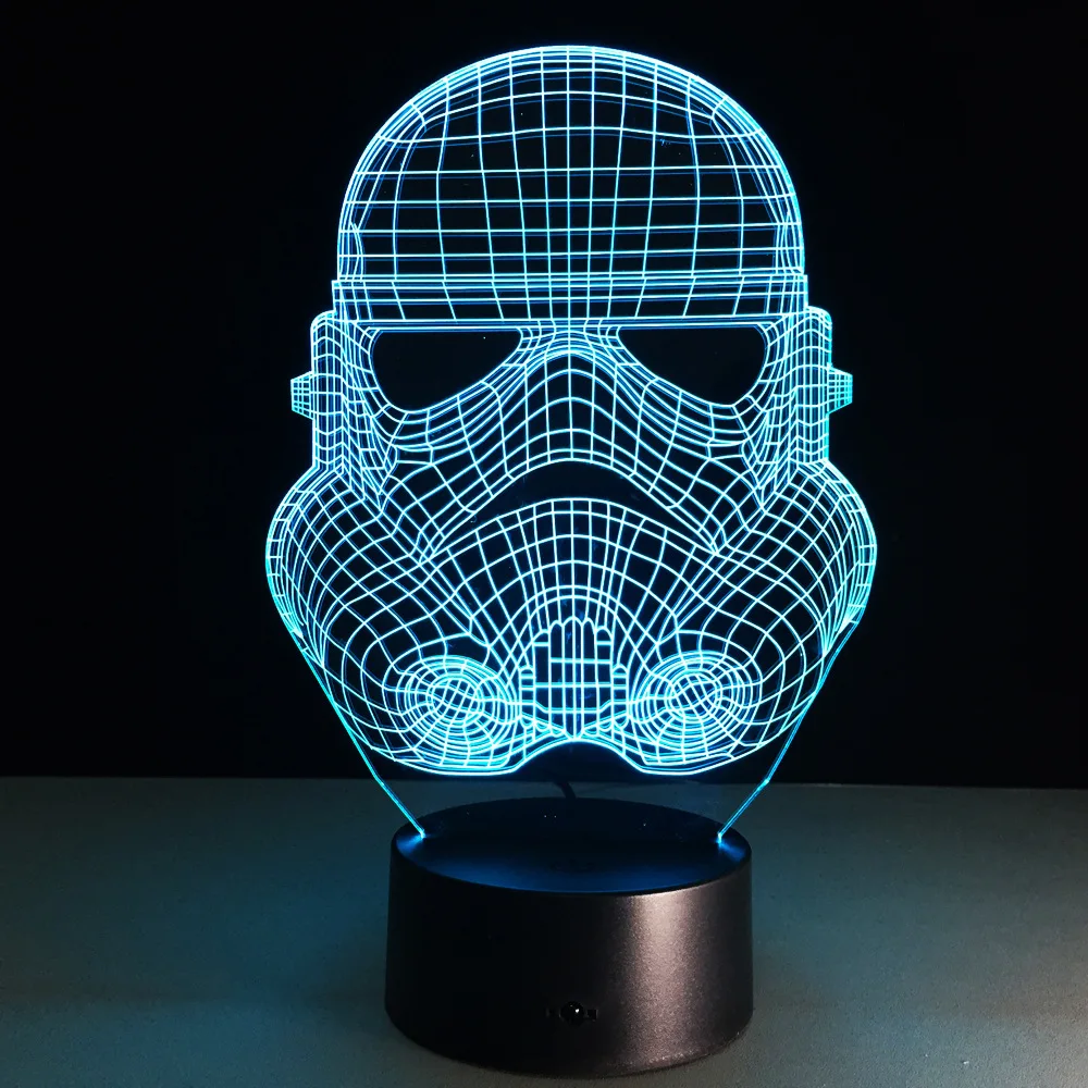 Настольная светодиодная 3d лампа Звездные войны 7 цветов|Ночники| |