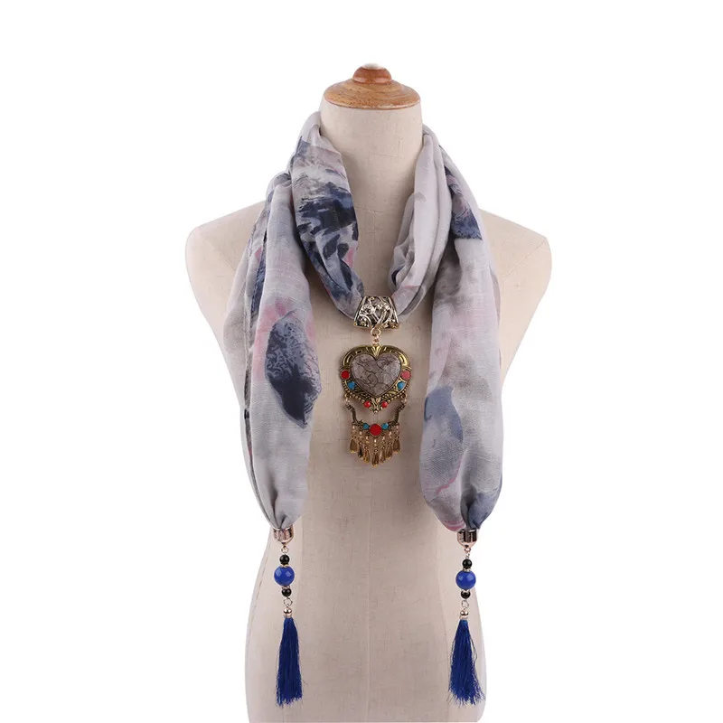 RUNMEIFA шарф ювелирные изделия подвески в форме сердца для женщин модные украшения