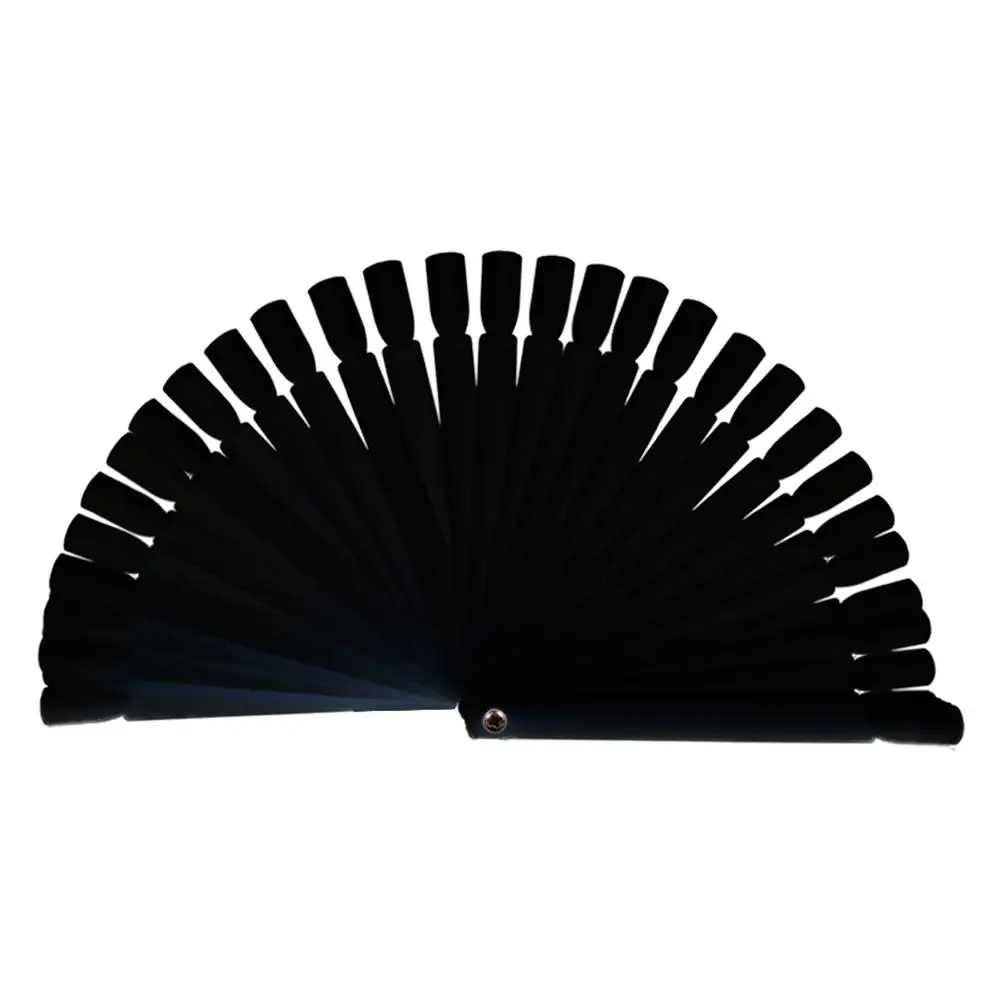 50 black with screw 50 шт. ложный дисплей для дизайна ногтей веерные колеса для полировки доска для практики палочки для маникюра акриловые инструменты для УФ гель-лака наборы - Цвет: 50 black with screw
