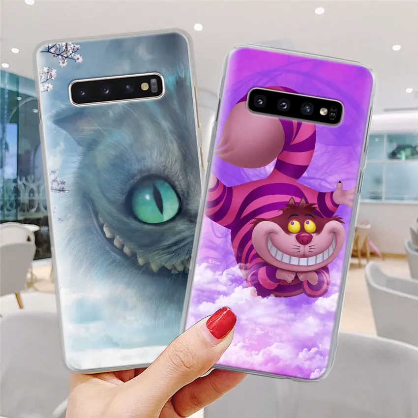 Алиса в стране чудес чеширские кошки Чехол для телефона для samsung Galaxy S10e S10 Plus S7 S8 S9 Plus Note 8 9 10 Plus M30 жесткий чехол