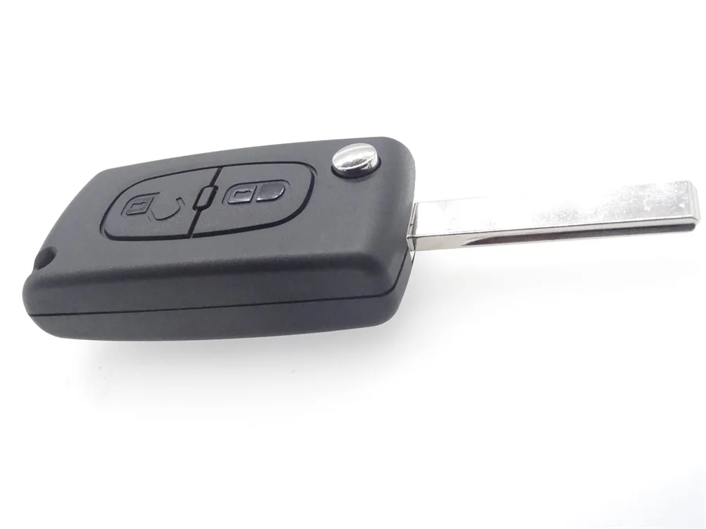 2 кнопки дистанционного флип складной чехол для ключей Peugeot 207 307 308 407 807