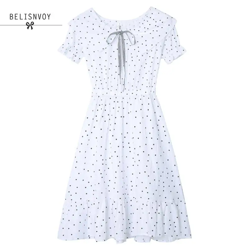 Белое розовое летнее платье с оборками японское Mori Girl Vestidos женские хлопковые