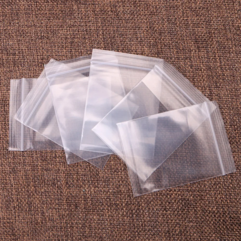 Лидер продаж 100 шт. ясно PE пластик Self пресс печать Zip Lock Resealable сумки jun28