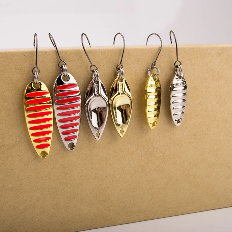 Рыболовная приманка ложка 2 г золотистая/Серебристая рыболовная жесткие