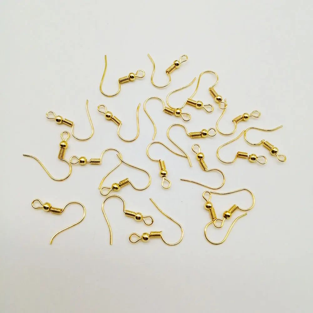 Gold 100 шт./лот, сделай сам, серьги, застежки, крючки, фурнитура, сделай сам, аксессуары для изготовления ювелирных изделий, серьги, аксессуары для женщин - Цвет: Gold