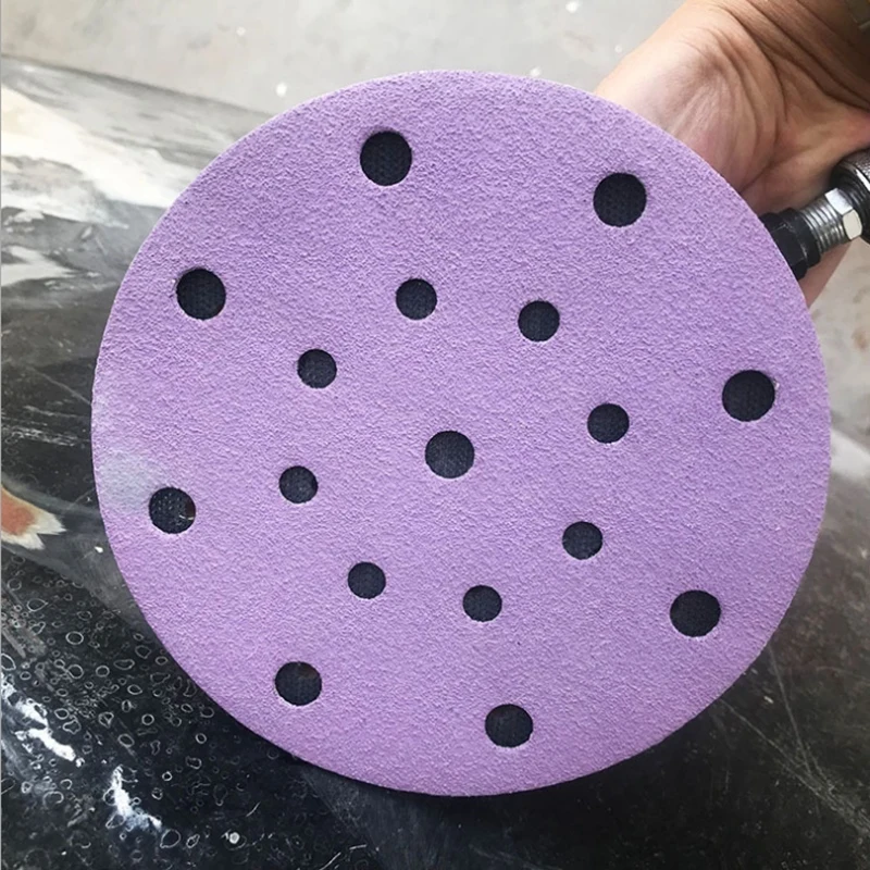 

POLIWELL 10PCS 6 Inch 17-Holes Grit 60-600 Purple Dry Sanding Paper Discs for Hook & Loop Festool Sanding Pad Sander Accessories