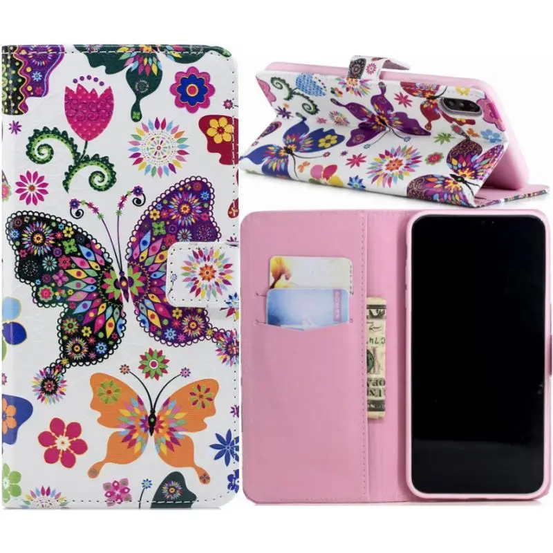 Кожаный чехол для телефона, женский кошелек, сумка для apple iPhone 5, 5S, SE, 6, 6s Plus, слот для карт, чехол-книжка, Магнитный Флип, Fundas, Бабочка, D10Z