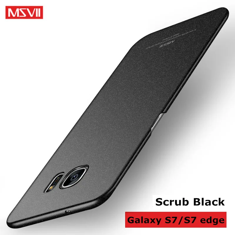 Scrub Black Для samsung Galaxy S7 Edge чехол MSVII Роскошный тонкий чехол s для samsung Galaxy S 7 Edge для Galaxy S7 чехол жесткий чехол для телефона Корпус - Цвет: Scrub Black