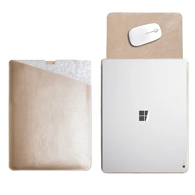 WALNEW ультра тонкий чехол для microsoft Surface Book 13,5 дюймов ноутбук рукав компьютер ноутбук сумка чехол - Цвет: Gold