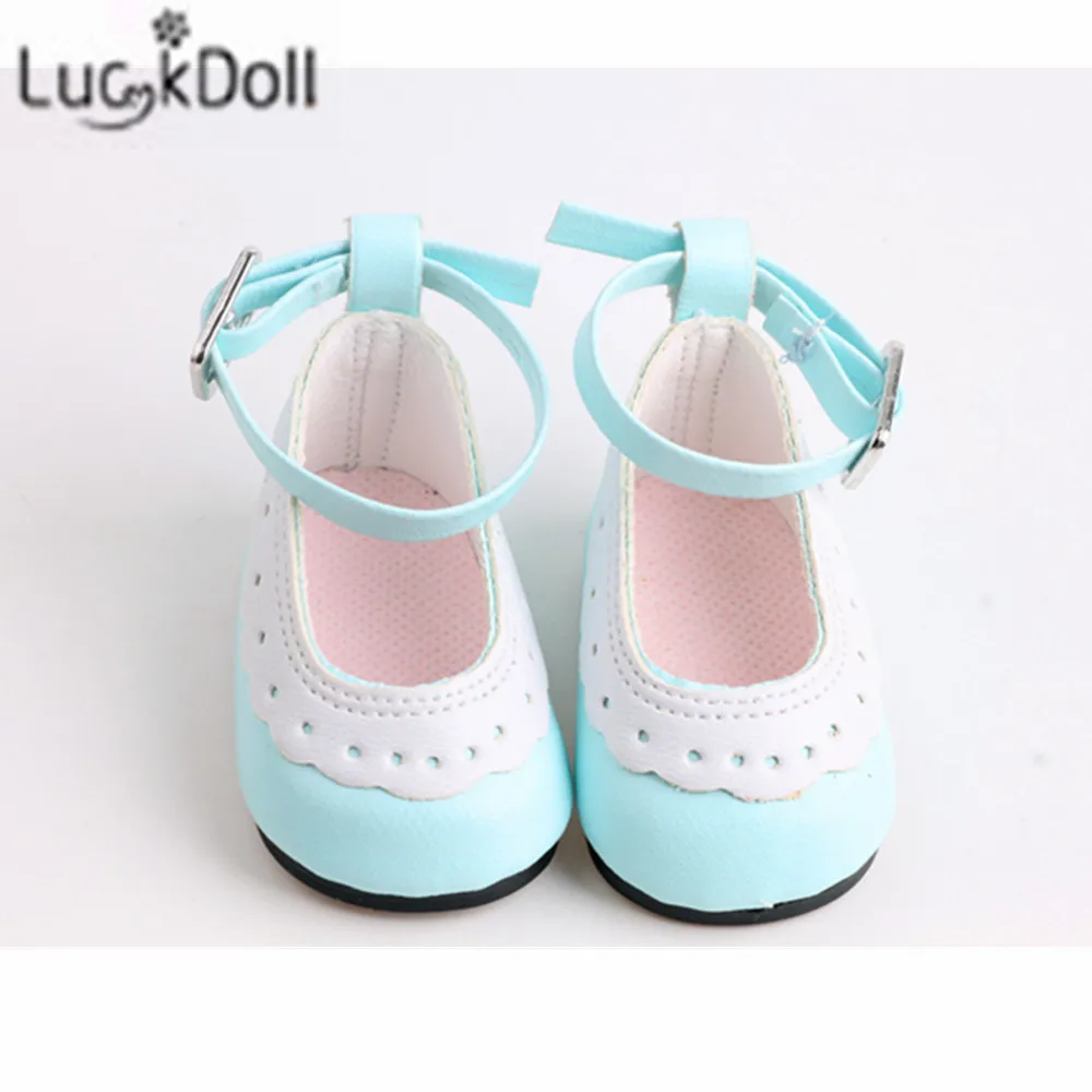 Luckdoll новые милые круглые маленькие туфли 18-дюймовые американская кукла, самый лучший подарок на праздник для детей