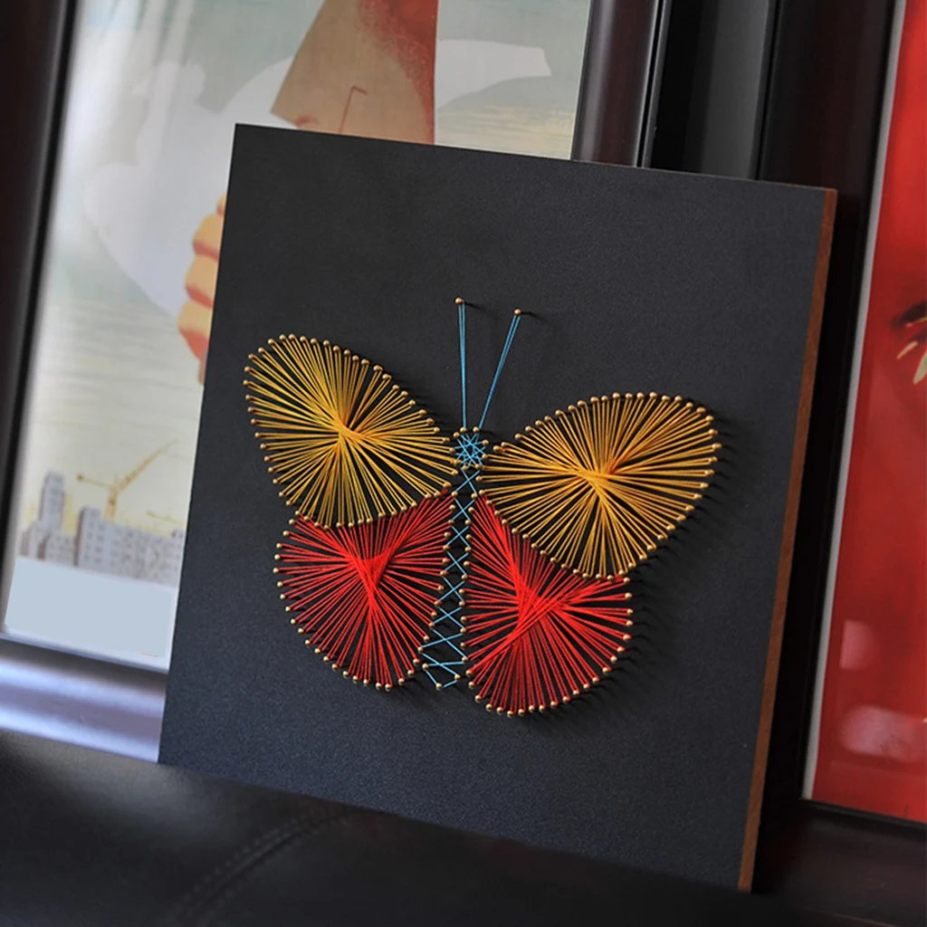30x30 см ремесла Pin String Art Butterfly наборы узор бабочки домашнее украшение DIY нить обмотки рисунок для DIY ремесла