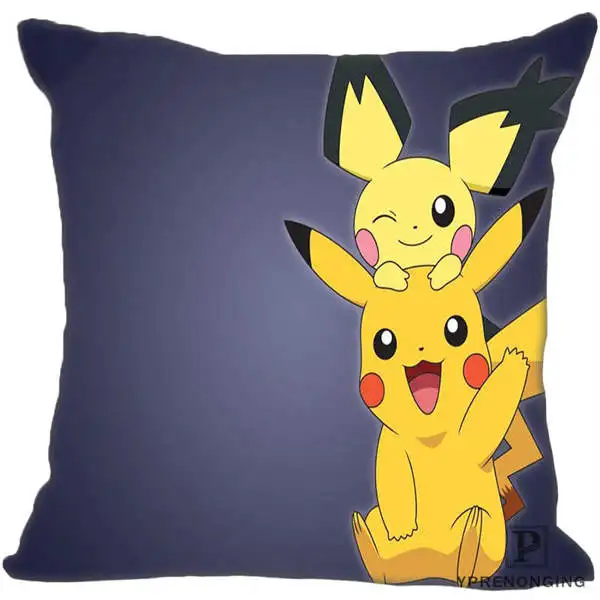 Square Pillowcases Заказная декоративная наволочка Pokemon Pikachu квадратная Наволочка на молнии 35X35,40x40,45x45 см(с одной стороны) 180527-21-13 - Цвет: Square Pillowcases
