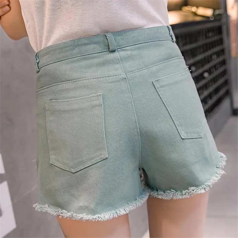 2018 новые летние женские модные джинсовые шорты с кисточками для девочек тонкие