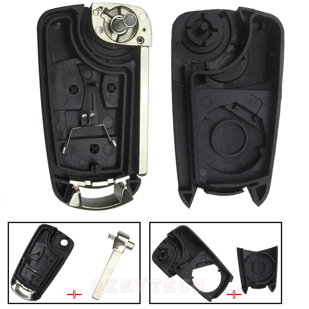 Складной чехол для автомобильного ключа с двумя кнопками OkeyTech накладка