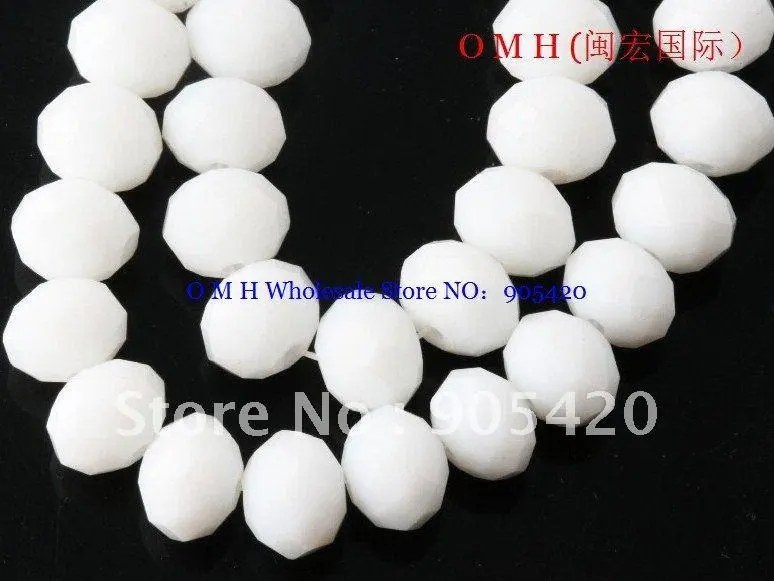 OMH оптовая продажа! 100 шт керамический белый шар Круглые Стеклянные хрустальные
